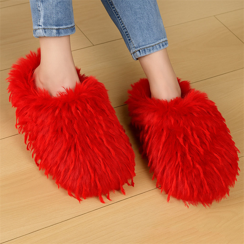 Women'S Shoes Clogs - Kışlık Kadın Terlikleri Tüylü Suni Kürk