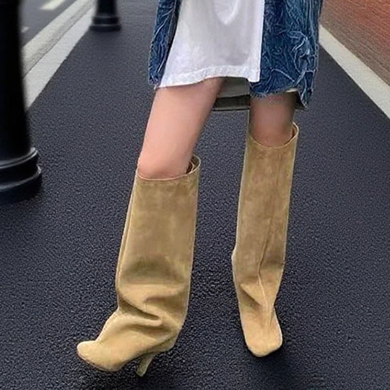 Kışlık Sokak Punk Yuvarlak Bur - Knee High Boots Women incelemesi ve fiyatı