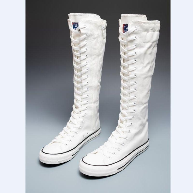 2025 Yeni Yüksek Top Kanvas Ay - Knee High Boots Women incelemesi ve fiyatı