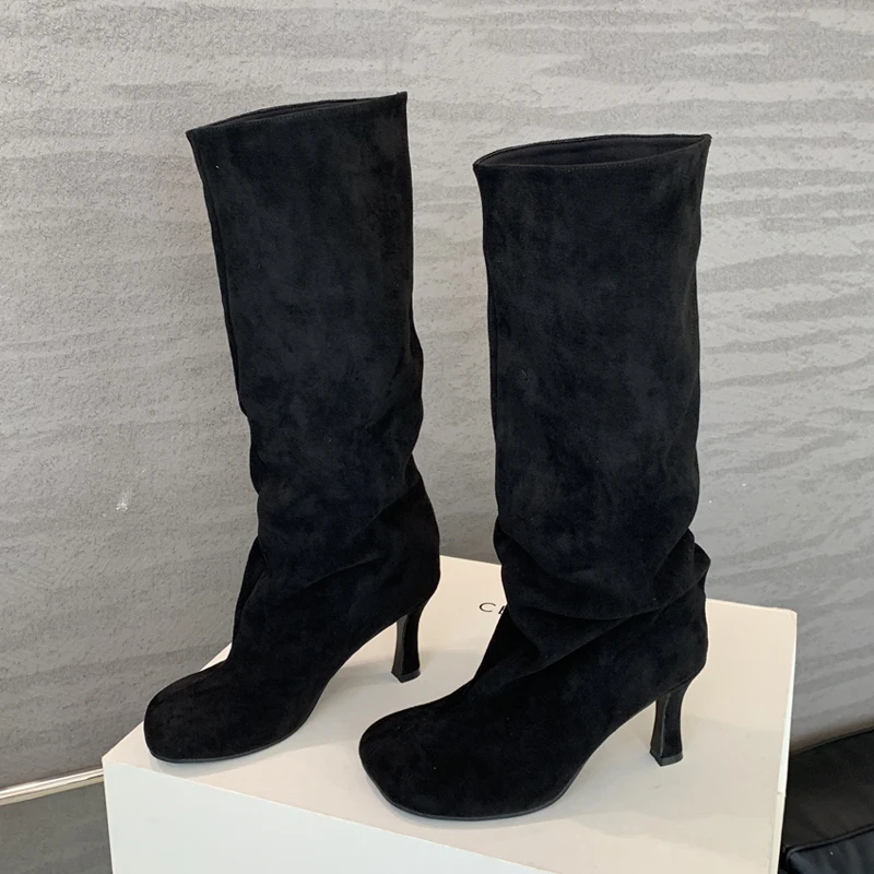 Eilyken Kış Sokak Stili Yuvarl - Knee High Boots Women incelemesi ve fiyatı