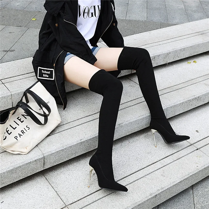 Artı Boyutu Streç Leopar Diz Ü - Sock Boot Women incelemesi ve fiyatı